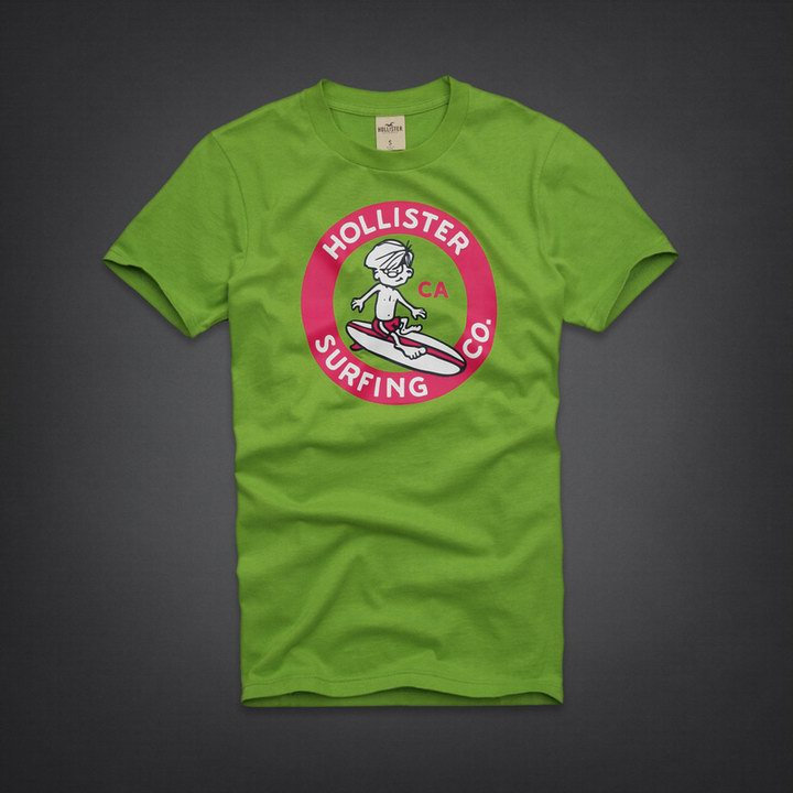 Tee shirt Hollister Homme Vert